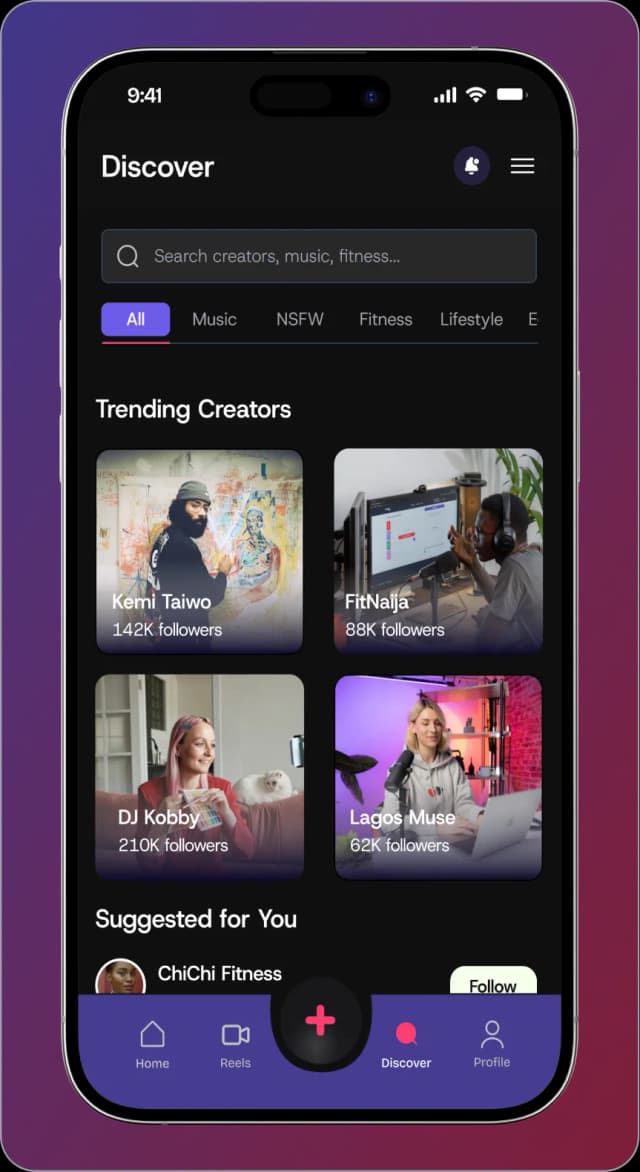 App screen